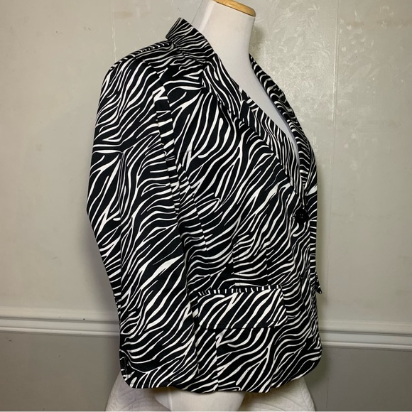 Elementz Zebra Print Blazer/ Jacket Size L - Picture 2 of 12